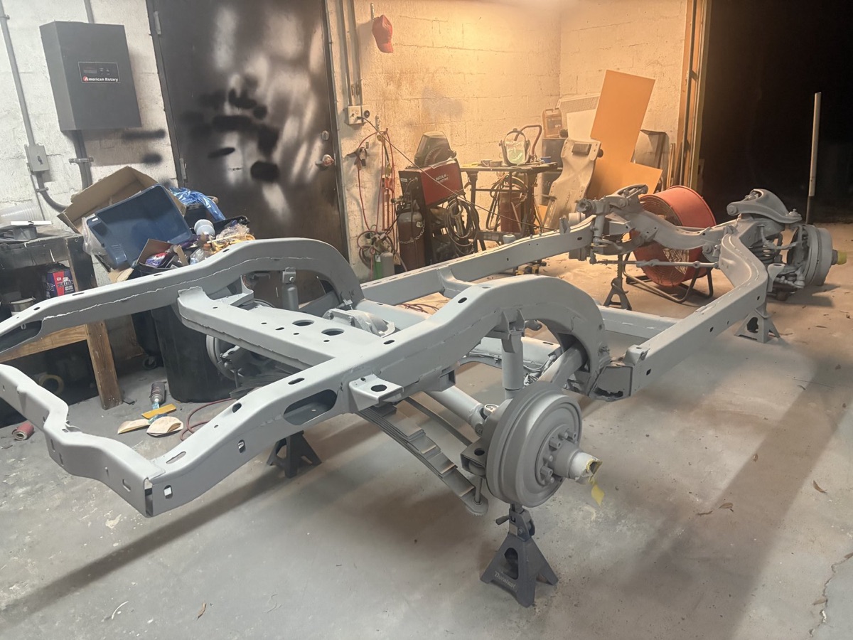 Vehicle chassis, blasted & coated